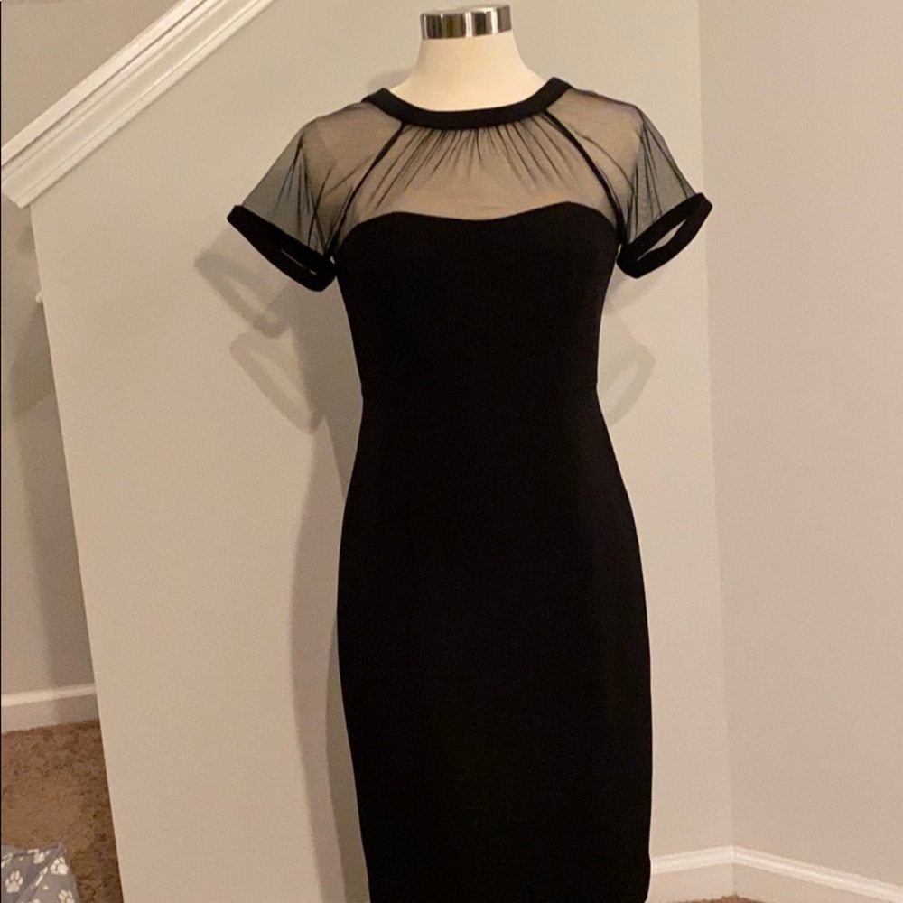 New York and Company Sheer Black Dress